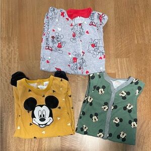 Mickey Mouse Themed Baby BodySuit Set sz 3-6m